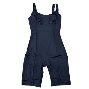 New Ruby Ribbon Mid Thigh Shaping Bodysuit Black